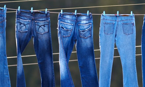 Hanging Jeans Trousers Clothes